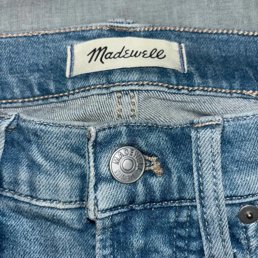 Madewell Perfect Vintage Jean in Ellicott Wash Sz 25 |High Rise Raw Hem Straight - Picture 12 of 15